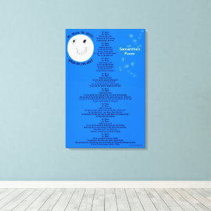 Mr. Moon Personalise Name 18" x 27" Canvas Print