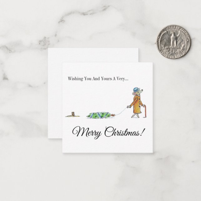 Mr Mouse Gets a Tree Card (Front/Back In Situ)