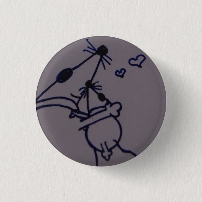 Mr. Mouse - just hugs - round 3 Cm Round Badge (Front)