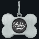 Mr Moustache Groom Honeymoon hubby Pet Tag<br><div class="desc">Mr Moustache Groom Honeymoon hubby gifts.</div>