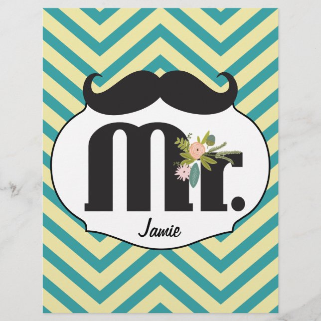 Mr. Moustache Hipster Pattern (Front)