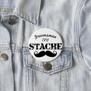 Mr. Moustache Hipster Pattern 7.5 Cm Round Badge