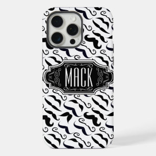 Mr. Moustache Hipster Pattern iPhone 15 Pro Max Case