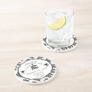 Mr. Moustache Lil Man Baby Boy Stats Coaster