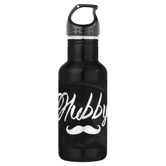 Mr Moustache newlywed Groom Honeymoon hubby 532 Ml Water Bottle (Front)