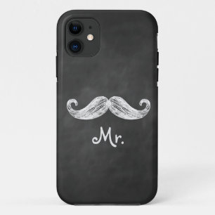 Mr. Moustache on Chalkboard iPhone 5 Case-Mate ID Case