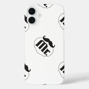 Mr. Moustache Retro Vintage Hipster Gifts iPhone 16 Plus Case