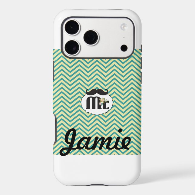 Mr. Moustache Yellow and Green (Back)