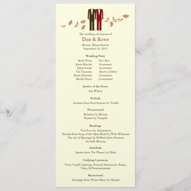 Mr & Mr Autumn Do the Math 4x9.25 Program Programme (Front)