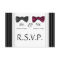 Mr & Mr Bow Ties & Pin Striped RSVP Card