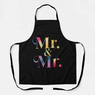 Mr. & Mr. Gay Bachelor Party Gay Marriage  Apron
