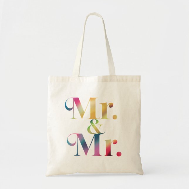 Mr. & Mr. Gay Bachelor Party Gay Marriage  Tote Bag (Front)