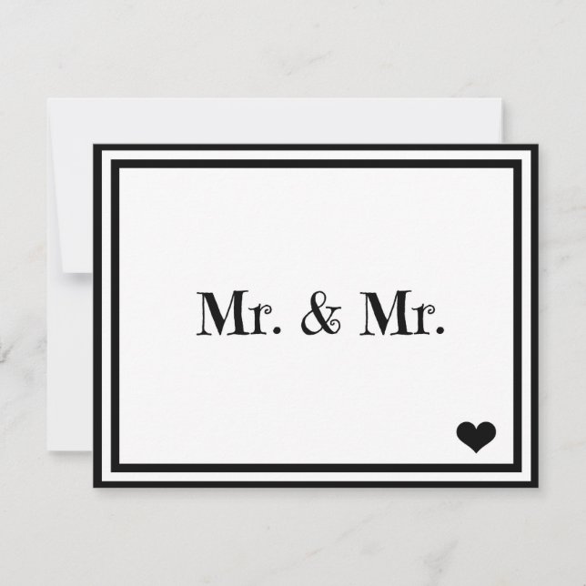 Mr. & Mr. Invitation (Front)