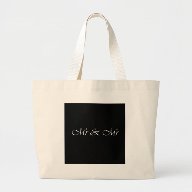 Mr & Mr Large Tote Bag (Front)