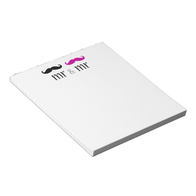 Mr. & Mr. Moustache Notepad (Angled)