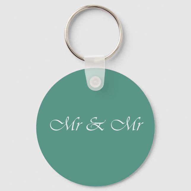 Mr & Mr Typography Key Ring (Front)