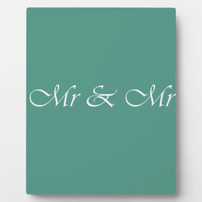 Mr & Mr Typography Plaque (Front)