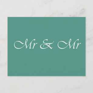 Mr & Mr Typography Postcard