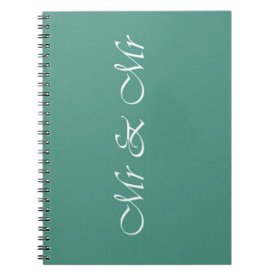 Mr & Mr Typography Spiral Notebook
