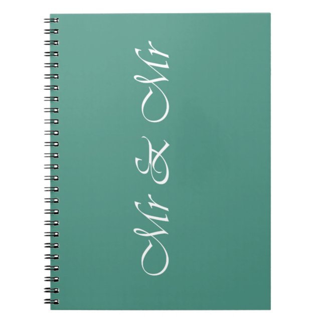 Mr & Mr Typography Spiral Notebook (Front)