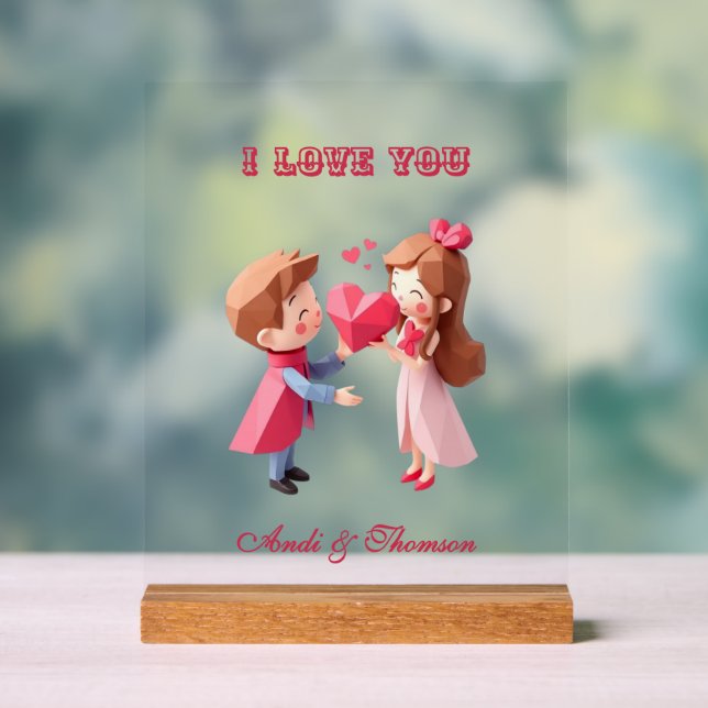 Mr. & Mrs. | A Love Story Personalises Acrylic Sign (Neutral)