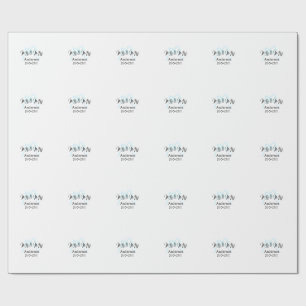 Mr & Mrs add family name date year wedding bow Wrapping Paper