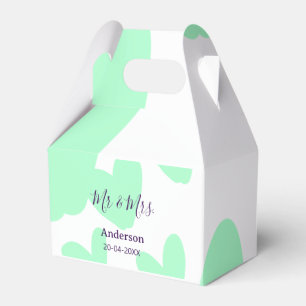 Mr & Mrs add family name date year wedding favor Favour Box