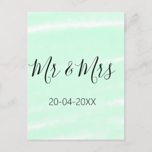 Mr & Mrs add family name date year wedding favor g Postcard