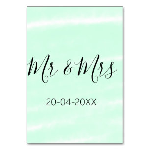 Mr & Mrs add family name date year wedding favor g Table Number