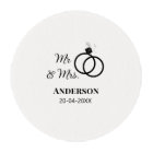 Mr & Mrs add family name date year wedding favour