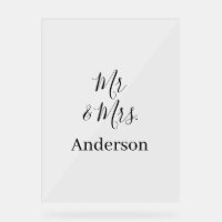 Mr & Mrs add family name date year wedding favour