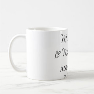 Mr & Mrs add family name date year wedding favour Coffee Mug