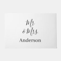 Mr & Mrs add family name date year wedding favour 