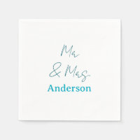 Mr & Mrs add family name date year wedding favour