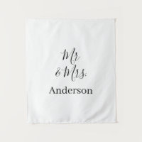 Mr & Mrs add family name date year wedding favour