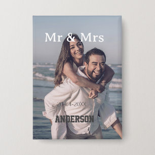 Mr & Mrs add family name photo date wedding family