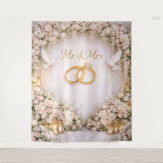 Mr. & Mrs. backdrop Tapestry