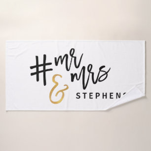 #mr & mrs bath towel