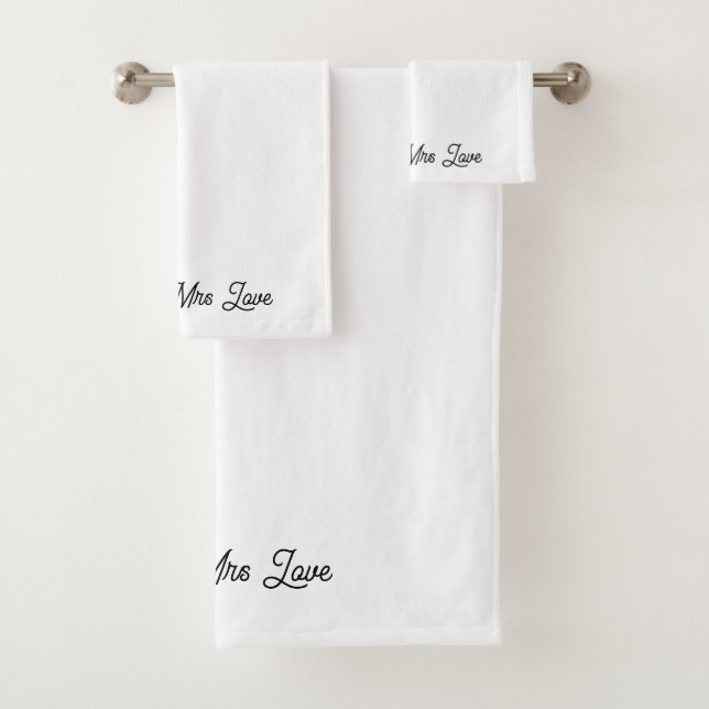 Mr & Mrs Bathroom Towel Set (Insitu)