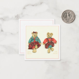MR. & MRS. BEAR 2.5" Square Flat Card
