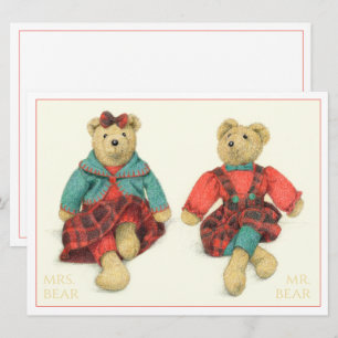 MR. & MRS. BEAR 6.5x8.75 Flat Card