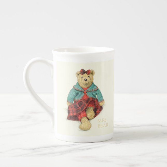 MR. & MRS. BEAR Bone China Mug (Left)
