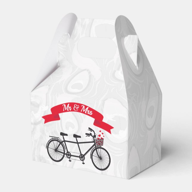 Mr. & Mrs. Bicycle Wedding Favour Box (Back Side)