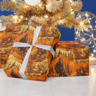 Mr. & Mrs Bigfoot Enjoying Nature Wrapping Paper