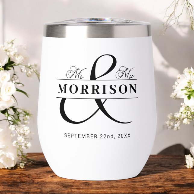 Mr Mrs Black White Wedding Favour  (Creator Uploaded)