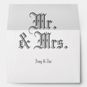Mr. & Mrs. Blackletter Envelope