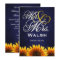 Mr & Mrs Blue Sunflower Wedding Invitations