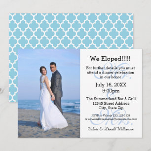 Mr. & Mrs. Blue We Eloped - Photo Announcement