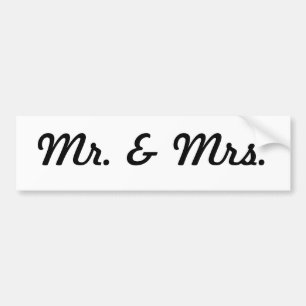 Mr. & Mrs. Bumper Sticker