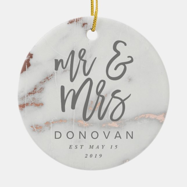 MR & MRS CERAMIC TREE DECORATION (Front)